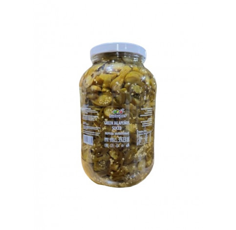 Перець різаний jalapenos sliced ТМ "Luxеapers" 3800 г